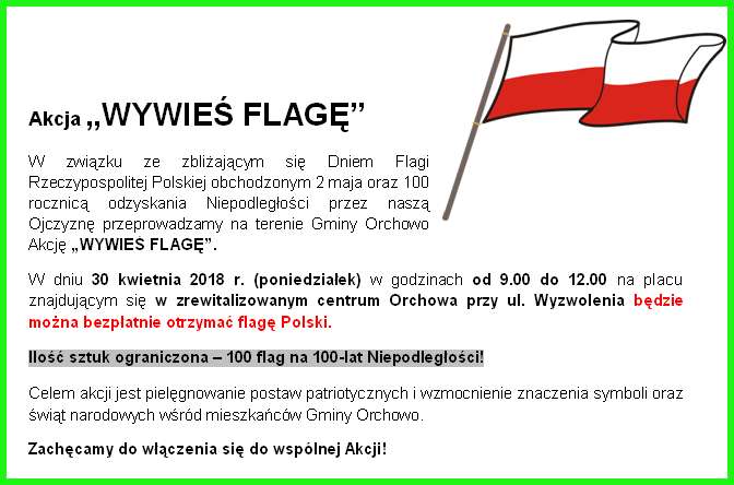 Wywieś flagę w Orchowie