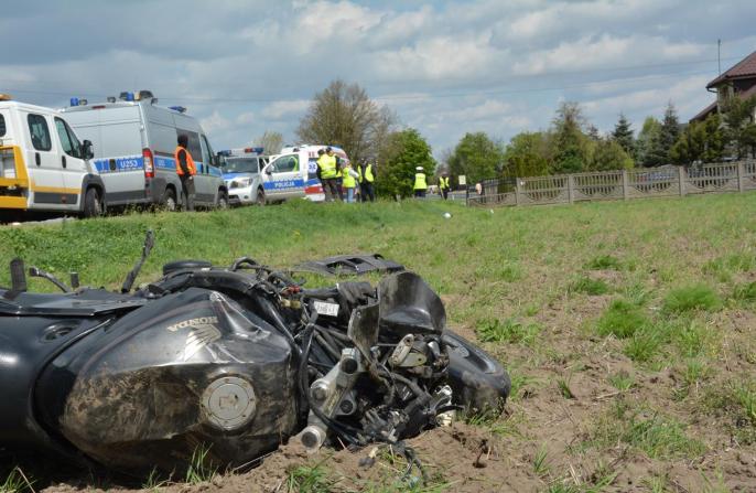 Śmiertelny wypadek motocyklisty