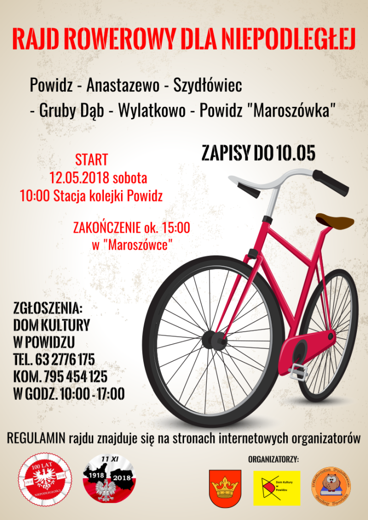 Gmina Powidz zaprasza na rajd dla Niepodległej