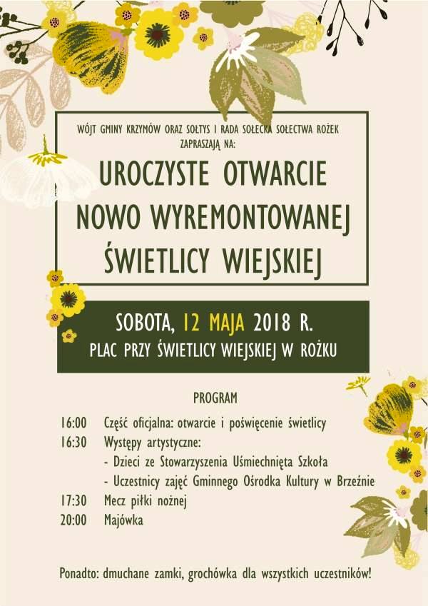 W Rożku świetlica, jak nowa