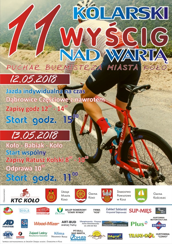 Zapraszamy na XI Wyścig Kolarski – Nad Wartą