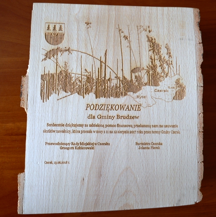 Podziękowania od Gminy Czersk