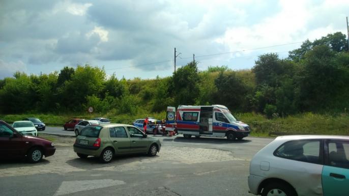 Wypadek z udziałem motocyklisty