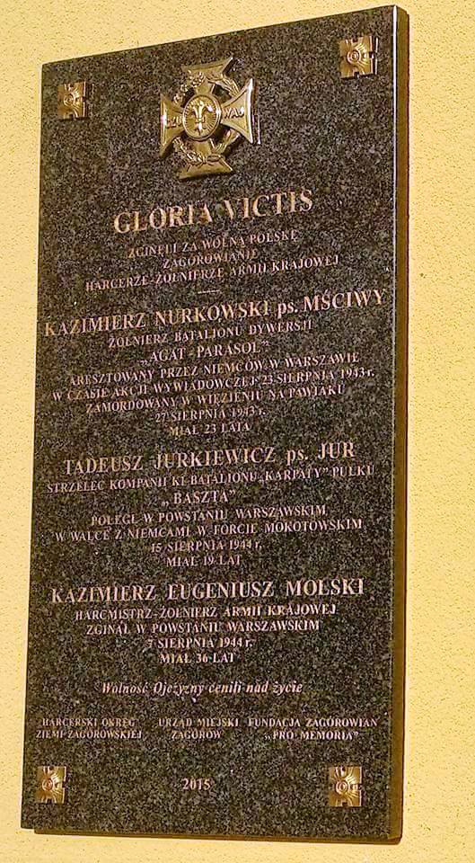 Cześć pamięci bohaterom z Zagórowa