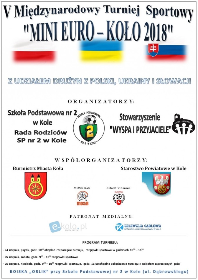 V Międzynarodowy Turniej Sportowy Mini Euro – Koło 2018!