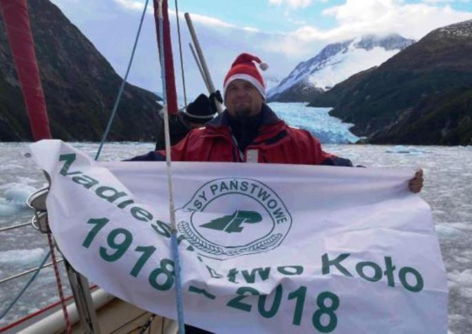 Niewidomy żeglarz  uczcił 100-lecie Nadleśnictwa Koło