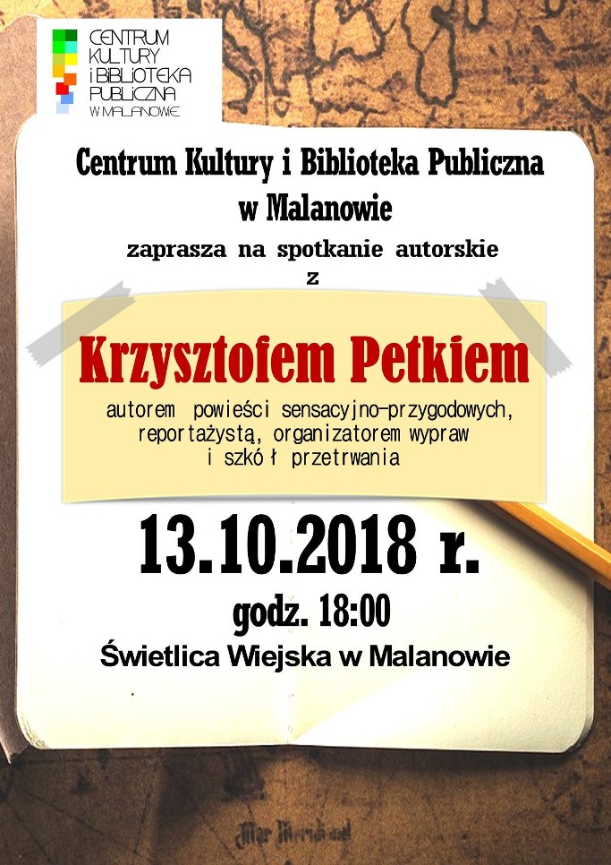Spotkanie autorskie z Krzysztofem Petkiem