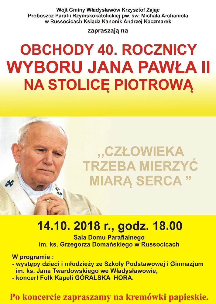 Obchody 40. rocznicy wyboru Jana Pawła II