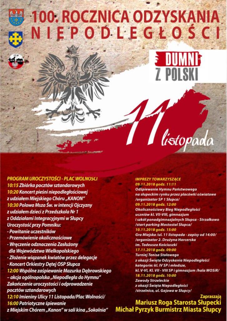 Atrakcyjny program obchodów Święta Niepodległości w Słupcy