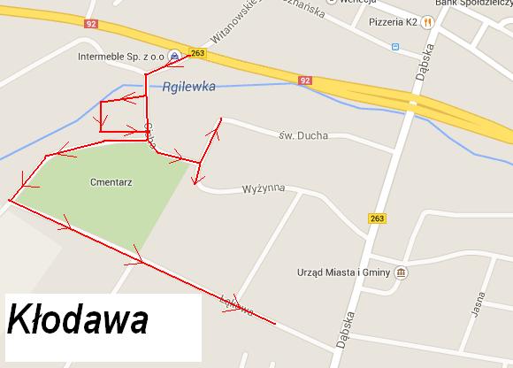 Plan zmiany organizacji ruchu pojazdów w rejonie cmentarza w Kłodawie