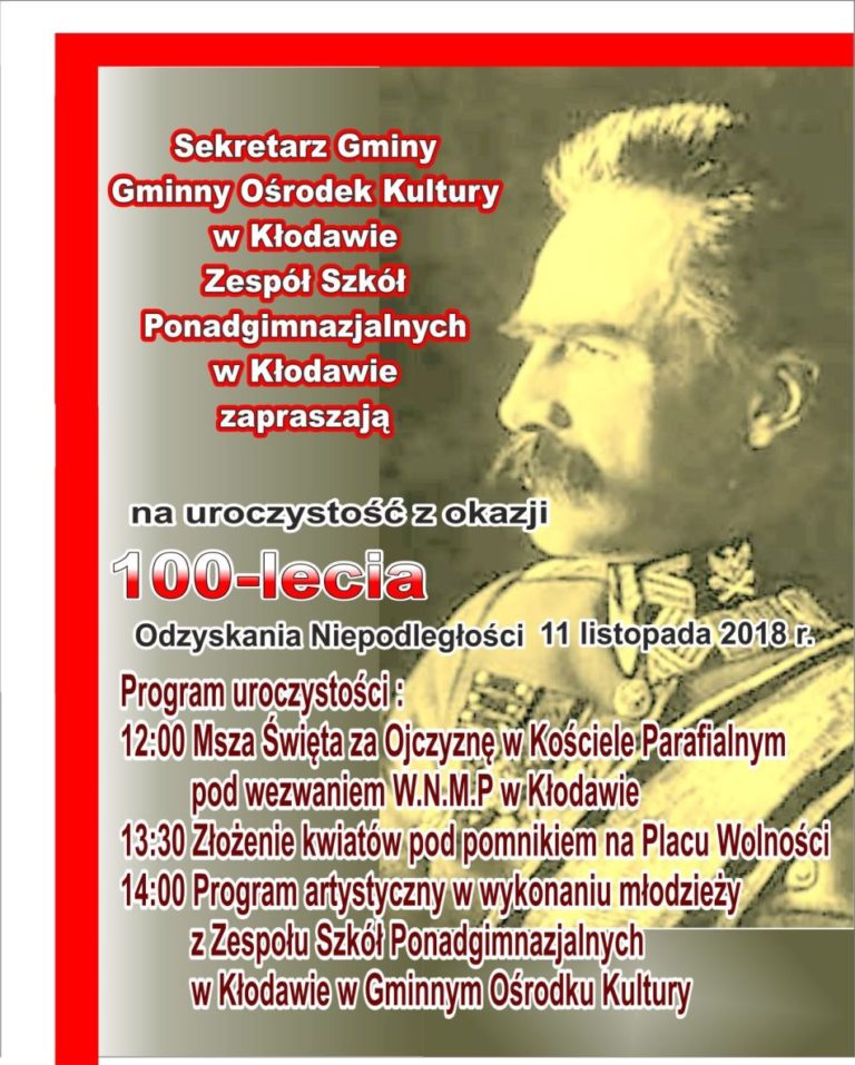 100-lecie Odzyskania Niepodległości  w Kłodawie