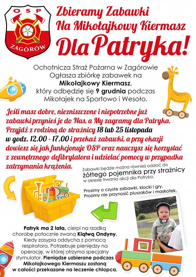 Mikołajkowy kiermasz dla Patryka