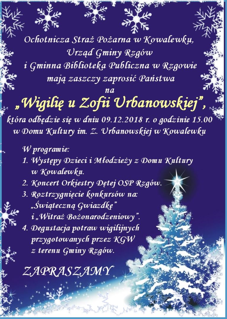 Tradycyjna Wigilia u Zofii Urbanowskiej