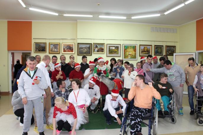 Zabawa Mikołajkowa w DPS w Ślesinie.