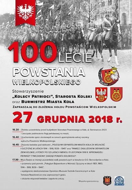 Obchody 100. Rocznicy wybuchu Powstania Wielkopolskiego
