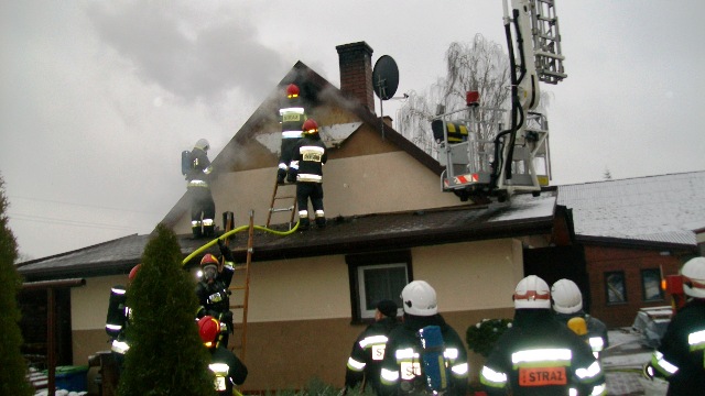 Pożar dachu