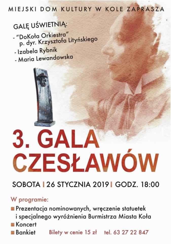 MDK w Kole zaprasza na 3 GALĘ CZESŁAWÓW