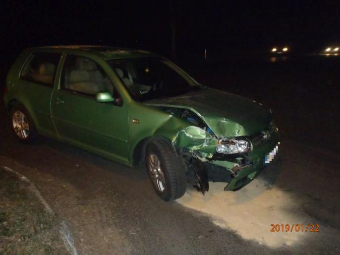 Kolizja na krajówce w Wólce