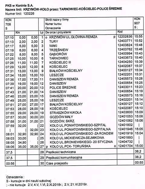 Nowe połączenie autobusowe z Krzymowa