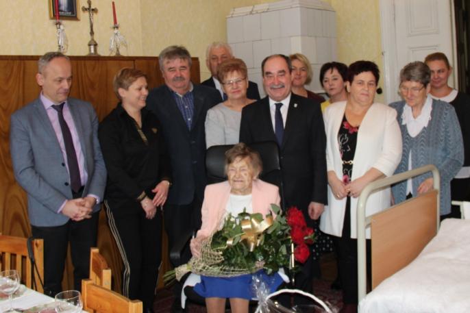 105. urodziny Pani Aleksandry Wesołowskiej z Witkowa