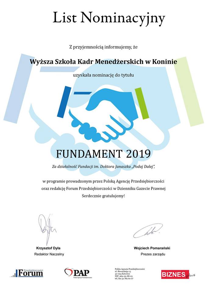 Zaszczytna nominacja