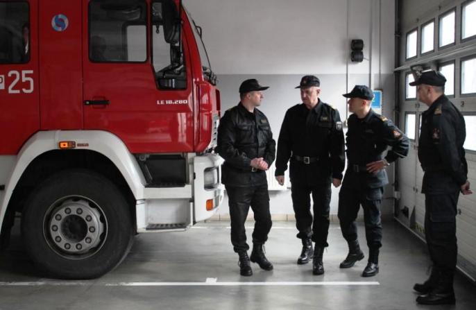 Wizyta komendanta głównego PSP gen. brygadiera Leszka Suskiego w Komendzie Powiatowej PSP w Kole