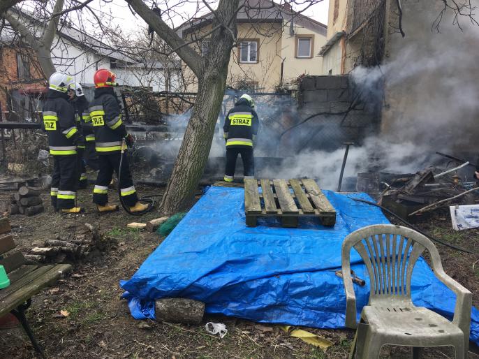 Pożar na ul. Armii Krajowej w Słupcy