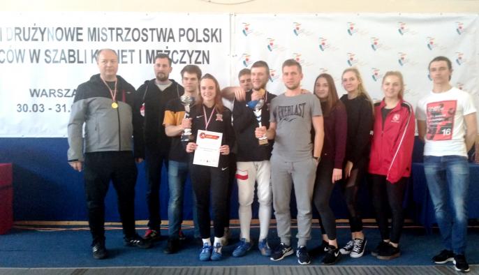 Dwa tytuły Mistrza Polski konińskich szablistek i szablistów