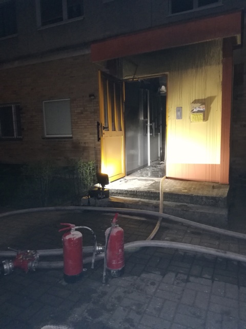 Pożar w budynku mieszkalnym wielorodzinnym przy ul. Kwiatkowskiego