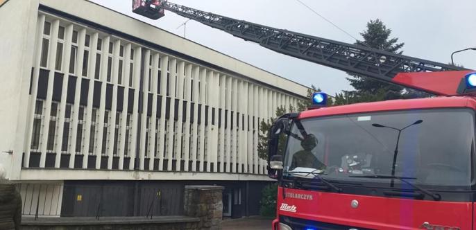 Pożar w bibliotece w Koninie