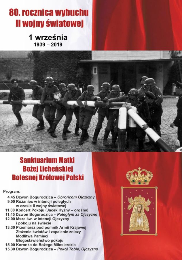 Licheń – 80. rocznica wybuchu II wojny światowej