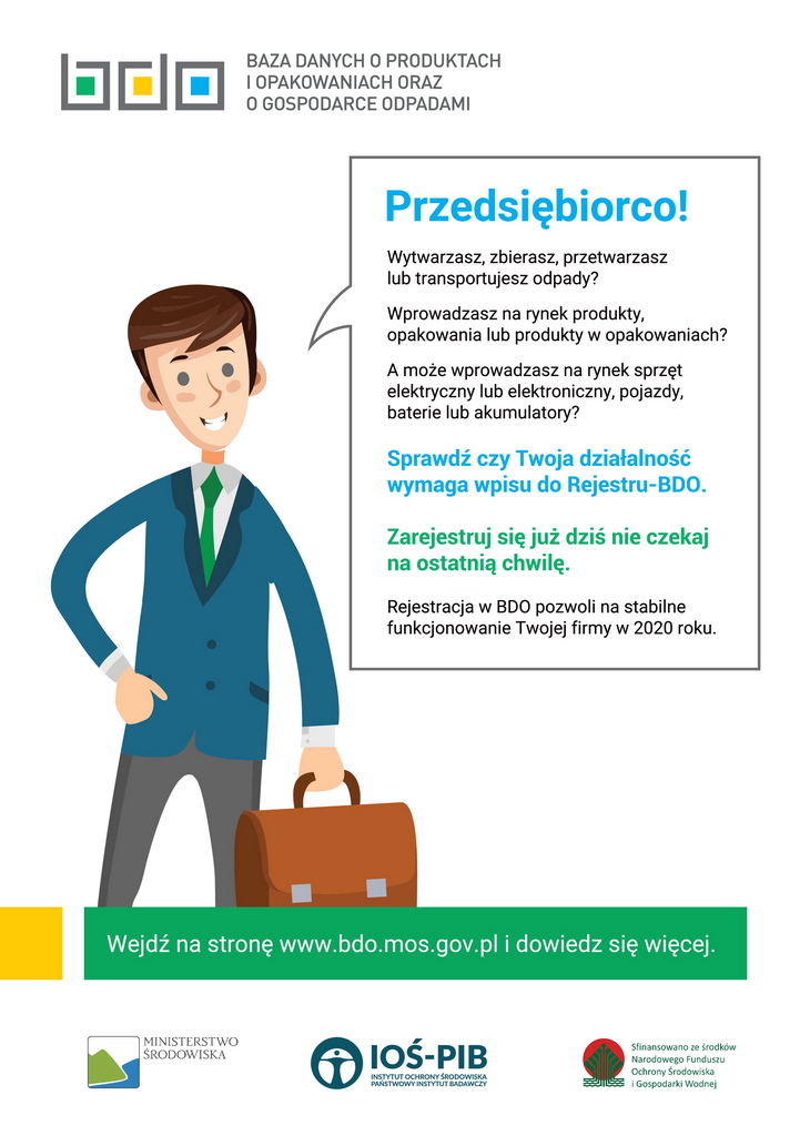 Informacja dla przedsiębiorców gospodarujących odpadami