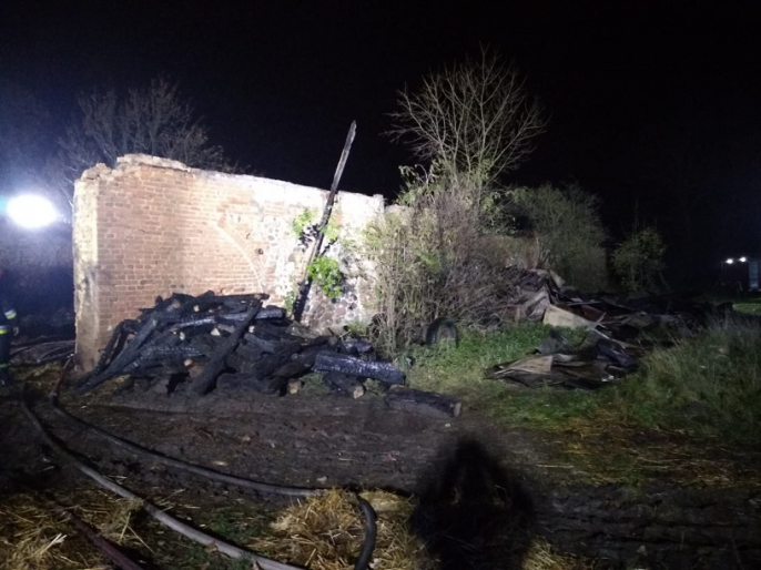 Pożar stodoły w miejscowości Rosocha-Kolonia