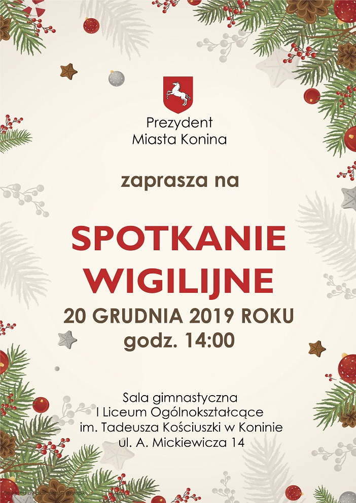 Spotkania wigilijnego dla mieszkańców Konina