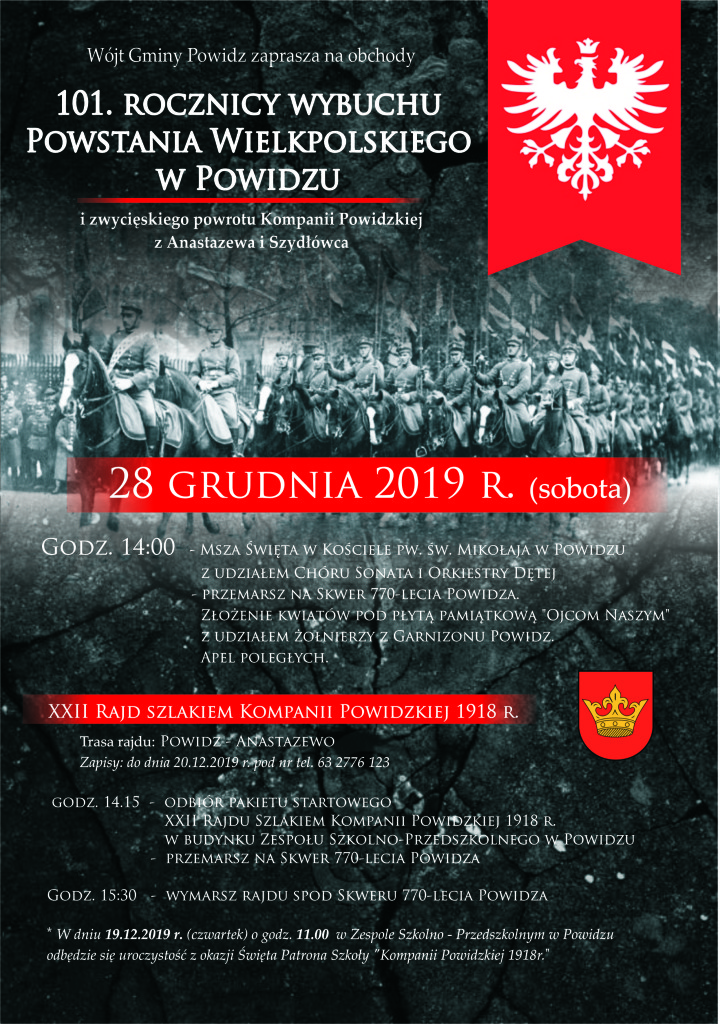 101. ROCZNICA WYBUCHU POWSTANIA WIELKOPOLSKIEGO W POWIDZU