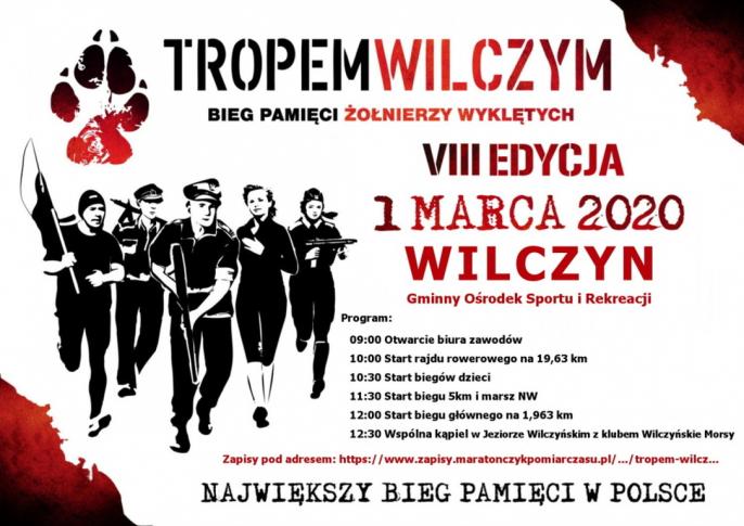 TROPEM WILCZYM – Bieg Pamięci Żołnierzy Wyklętych – 1 marca 2020 r.