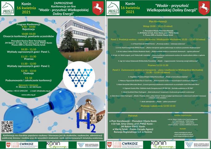 Konferencja on-line Wodór – przyszłość Wielkopolskiej Doliny Energii