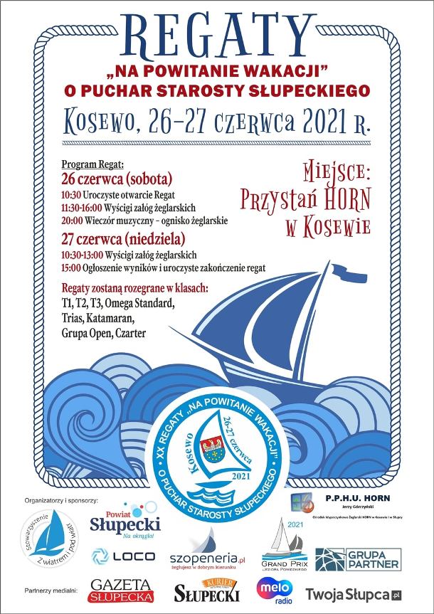 Regaty żeglarskie – Kosewo, 26-27 czerwca 2021 r.