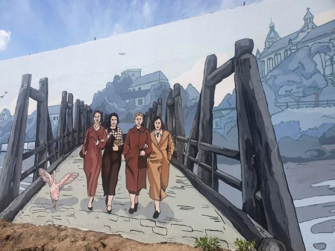 Kolejny mural w Pyzdrach