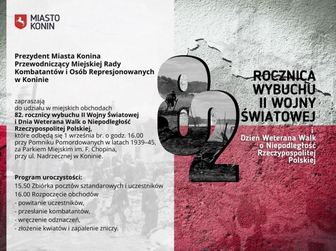 Miejskie obchody 82. rocznicy wybuchu II Wojny Światowej i Dnia Weterana Walk o Niepodległość Rzeczypospolitej Polskiej