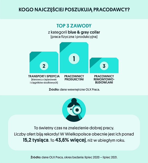 Wielkopolska – najwięcej ofert pracy dla kierowców i pracowników produkcyjnych
