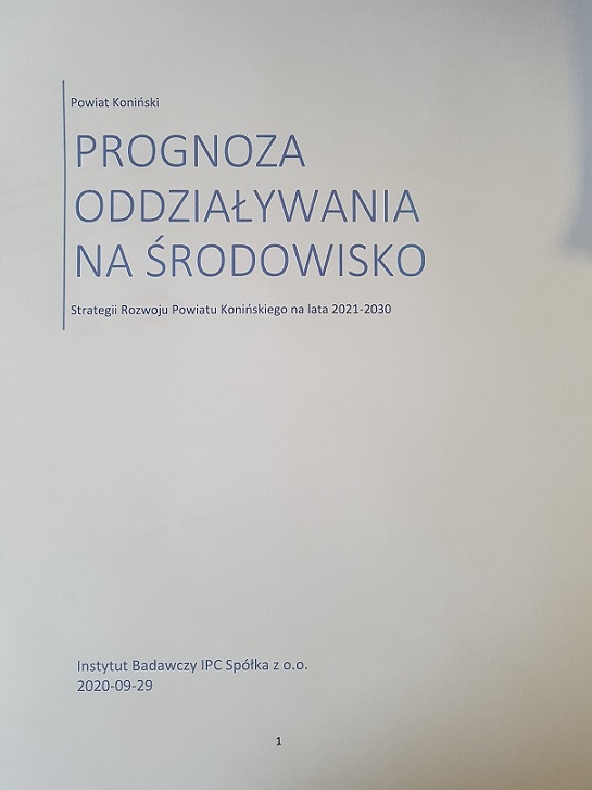 Konsultacje społeczne – Prognozy oddziaływania na środowisko strategii rozwoju powiatu