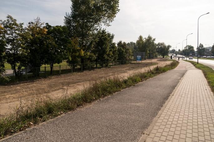 Ścieżka dla rowerów nieopodal stadionu