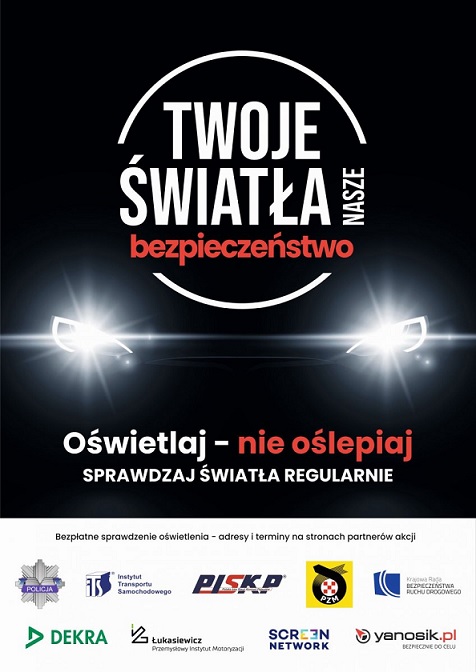 Policyjna kampania: Twoje światła – nasze bezpieczeństwo