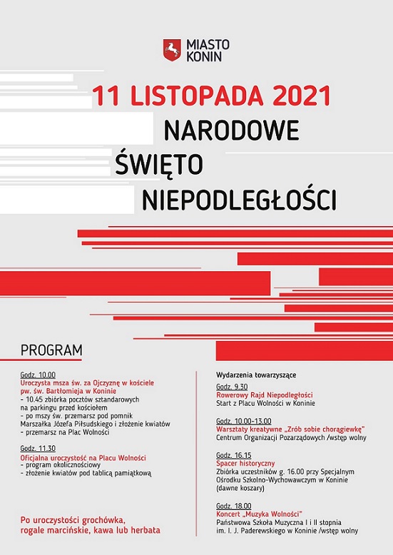 Narodowe Święto Niepodległości. Program obchodów
