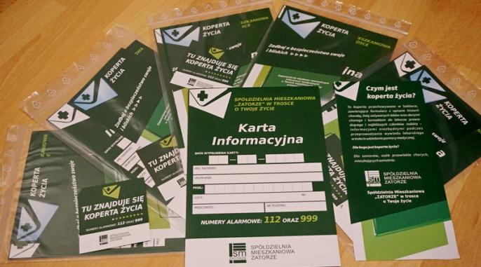 Spółdzielnia Mieszkaniowa ZATORZE: Można już odebrać KOPERTĘ ŻYCIA