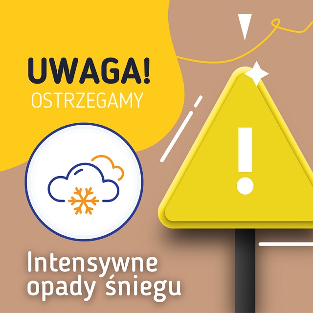 Ostrzeżenie przed intensywnymi opadami śniegu