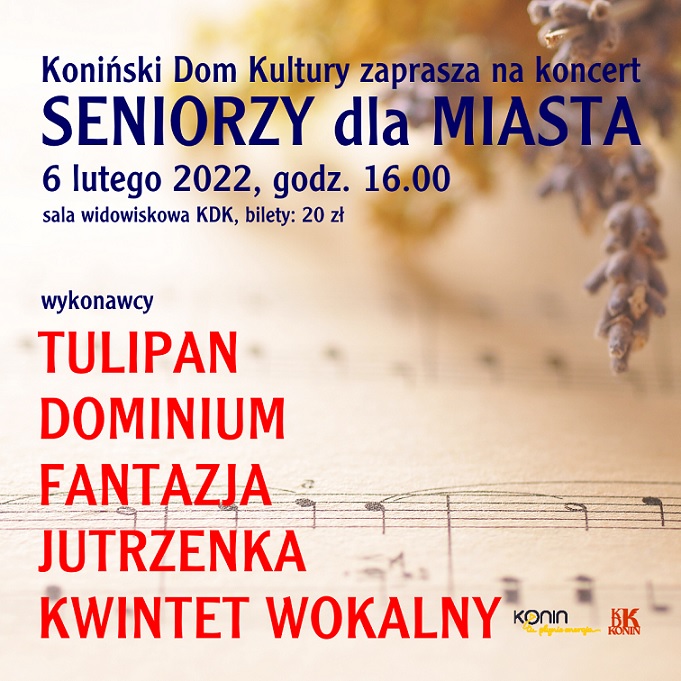 Zmiana terminu koncertu SENIORZY DLA MIASTA