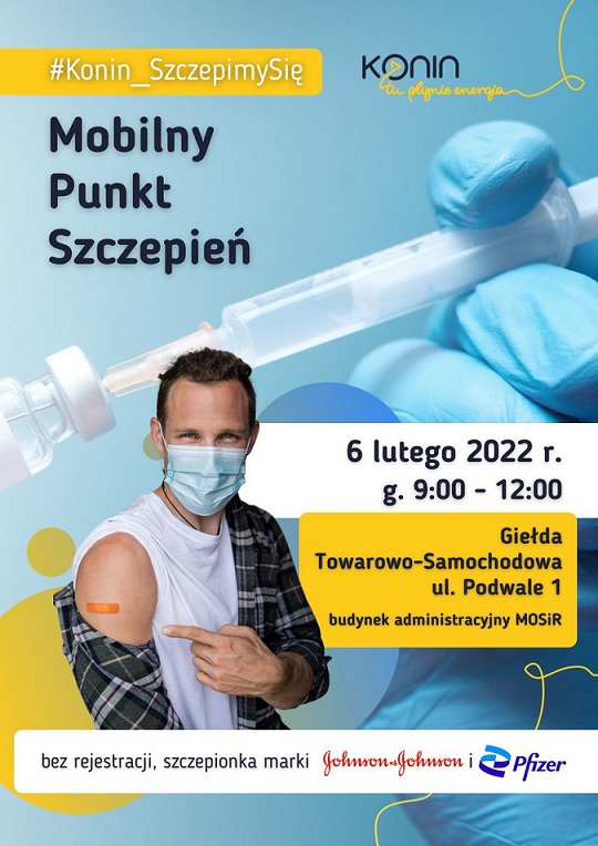 Mobilny Punkt Szczepień w Koninie po raz kolejny na Podwalu
