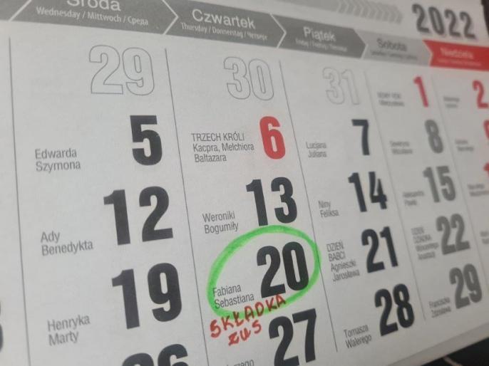 Uwaga! Nowe terminy opłacania składek